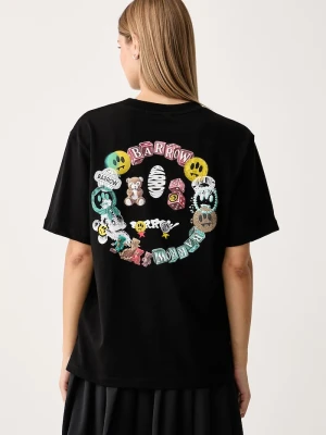 Barrow T-shirt damski bawełniany czarny