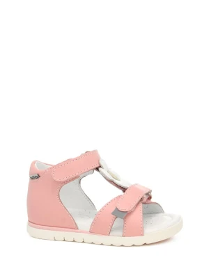 Bartek Skórzane sandały w kolorze jasnoróżowo-białym rozmiar: 26