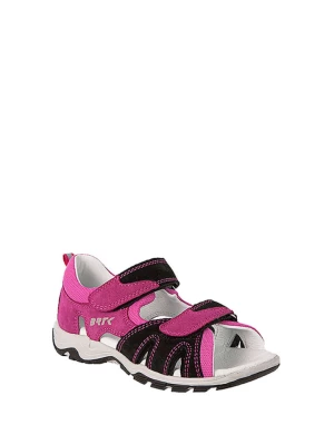 Bartek Skórzane sandały w kolorze różowo-czarnym rozmiar: 28