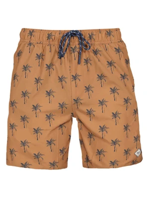 Barts Szorty kąpielowe "Bernardou" w kolorze jasnobrązowo-granatowym rozmiar: S