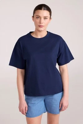 Basic koszulka damska krój Boxy - Navy Mountain Warehouse