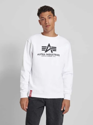„BASIC SWEATER” z nadrukiem z logo alpha industries