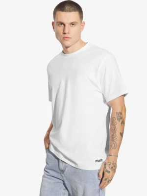 Basic t-shirty bawełniane 3-pack białe Prosto