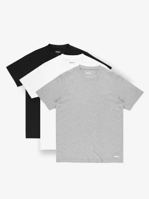 Basic t-shirty regular bawełniane 3-pack multi Prosto
