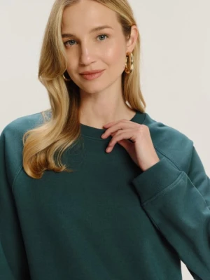 Basicowa bluza w kolorze ciemnej zieleni Greenpoint