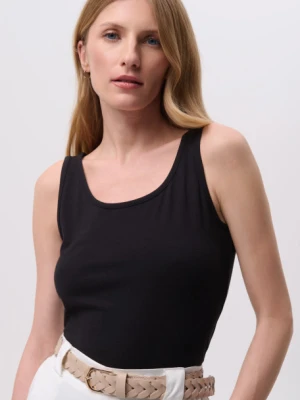 Basicowy czarny top na ramiączkach Greenpoint