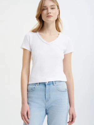 Basicowy top z ozdobnym dekoltem Greenpoint