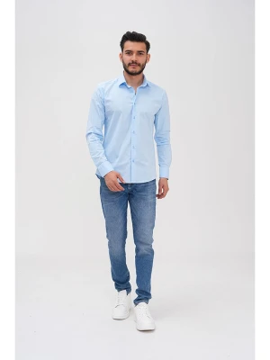 Basics & More Koszula - Regular fit - w kolorze błękitnym rozmiar: L