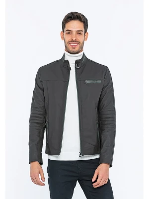 Basics & More Skórzana kurtka w kolorze antracytowym rozmiar: XXL