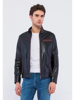 Basics & More Skórzana kurtka w kolorze czarnym rozmiar: XXL