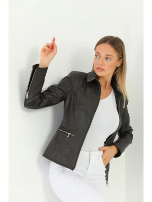 Basics & More Skórzana kurtka w kolorze czarnym rozmiar: XXL