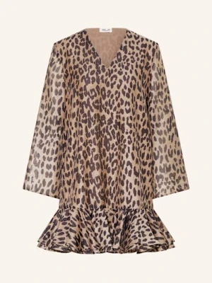 Baum Und Pferdgarten Sukienka Etui Agnel Z Wolantami braun