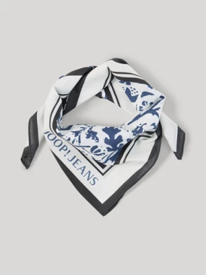 Bawełniana bandana w beżowe wzory JOOP! niebieski