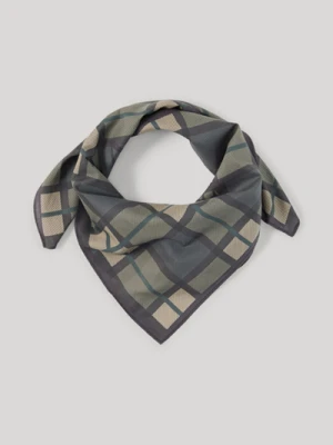 Bawełniana bandana w ciemnozieloną kratkę JOOP! zielony