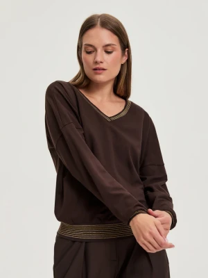 Bawełniana bluza brązowa Moodo