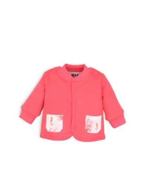 Bawełniana bluza niemowlęca z kieszeniami - różowa NINI