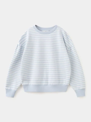 Bawełniana bluza w paski błękitny - Dzieci - lata - MANGO KIDS