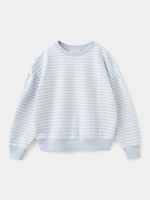 Bawełniana bluza w paski błękitny - Dzieci - lata - MANGO KIDS