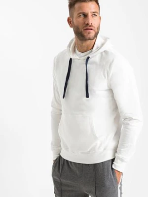 Bawełniana bluza z kapturem BonPrix biały