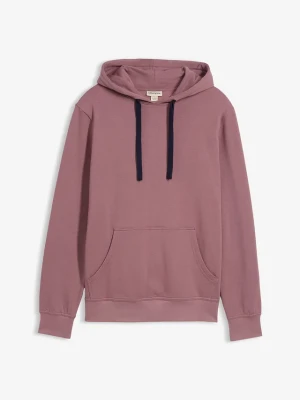 Bawełniana bluza z kapturem BonPrix fioletowy