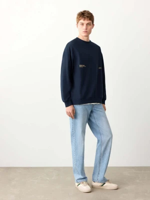 Zdjęcie produktu Bawełniana bluza ze wzorem granatowy - Teen - - MANGO TEEN
