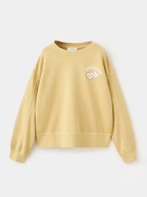 Bawełniana bluza ze wzorem oliwkowozielony - Dzieci - lata - MANGO KIDS