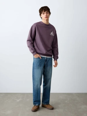 Zdjęcie produktu Bawełniana bluza ze wzorem purpurowy - Teen - - MANGO TEEN