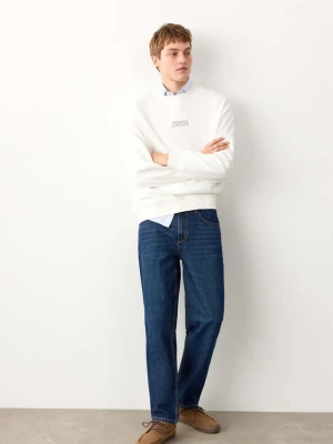 Zdjęcie produktu Bawełniana bluza ze wzorem złamana biel - Teen - - MANGO TEEN