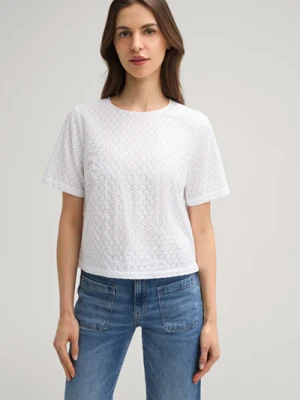 Bawełniana bluzka Belana w kolorze białym Joop