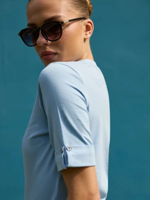 Bawełniana bluzka błękitna Moodo