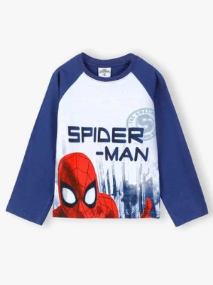 Bawełniana bluzka chłopięca z długim rękawem - Spiderman