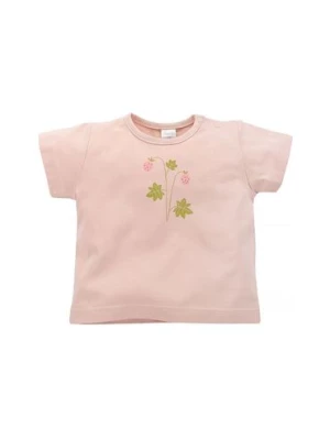 Bawełniana bluzka niemowlęca z nadrukiem różowa Pinokio