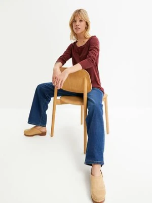 Bawełniana bluzka z długim rękawem bonprix