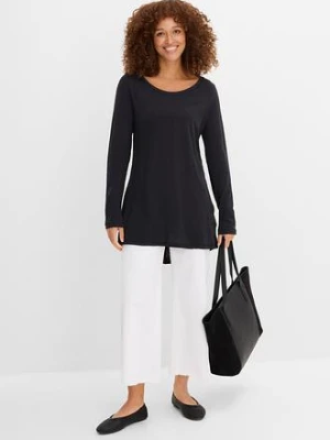 Bawełniana bluzka z długim rękawem bonprix