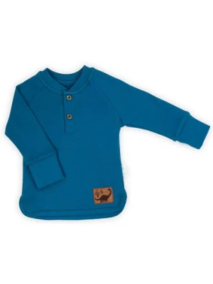 Bawełniana bluzka z długim rękawem niemowlęca- morska Nicol