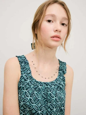 Bawełniana bluzka z nadrukiem granatowy - Dzieci - - MANGO KIDS