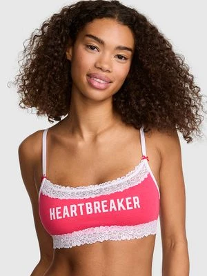 Bawełniana braletka bez fiszbin z koronkowym wykończeniem Victoria's Secret