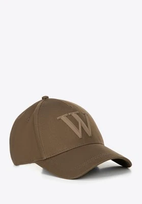 Bawełniana czapka z daszkiem unisex khaki Wittchen