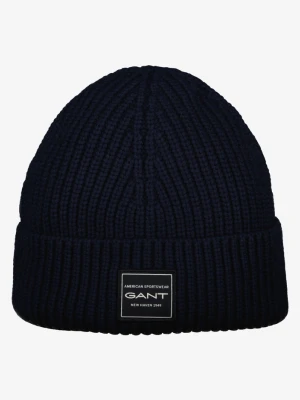 Bawełniana czapka ze ściągaczem GANT