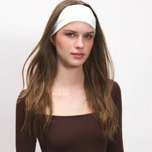 Bawełniana dzianinowa opaska biała House