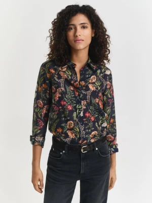 Bawełniana jedwabna koszula w kwiaty o regularnym kroju GANT