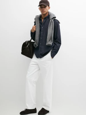 Koszula Denimowa Regular Fit Ze 100% Bawełny - Niebieski - Massimo Dutti - Male