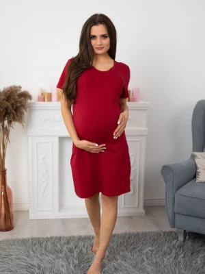 Bawełniana koszula dla kobiet w ciąży - czerwona FORMOMMY