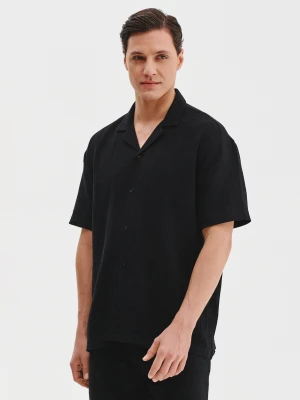 Bawełniana koszula męska w kolorze czarnym Pako Lorente