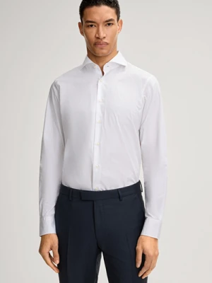 Bawełniana koszula Mika o subtelnej fakturze w kolorze białym Joop