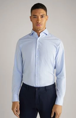 Bawełniana koszula Mika o subtelnej fakturze w kolorze jasnoniebieskim Joop