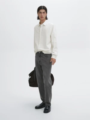 Bawełniana Koszula Regular Fit W Paski - Beżowy - - Massimo Dutti - Mężczyzna