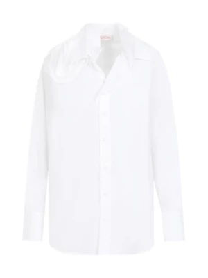 Bawełniana Koszula w Białym Optycznym Valentino