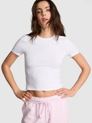 Bawełniana koszulka Baby Tee Victoria's Secret