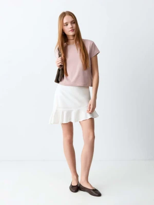 Bawełniana koszulka basic różowy - Teen - - MANGO TEEN